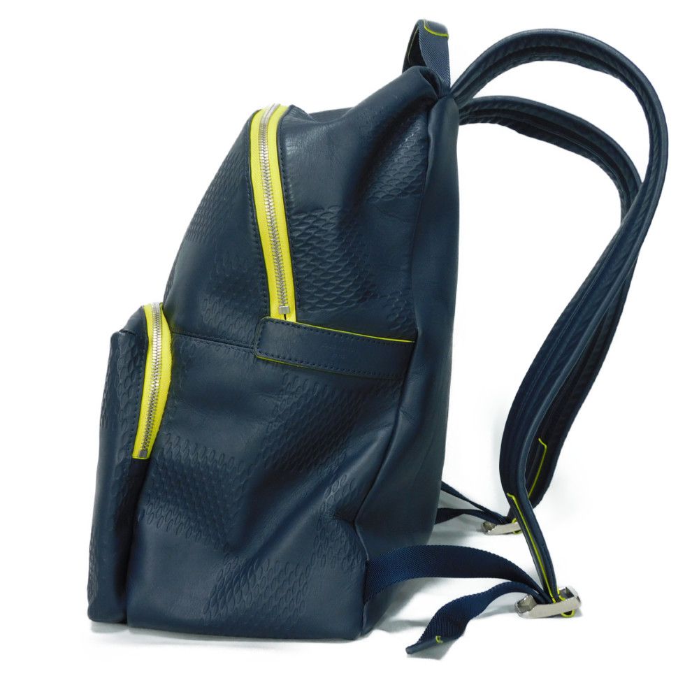 LOUIS VUITTON Backpack N44016 Anfini Leather (Damie embossed) Asphalt blue Damier Anfini Apollo