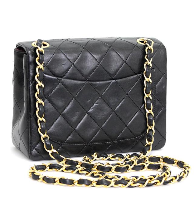 Chanel Mini Matelasse Chain Shoulder Bag Lamb Black