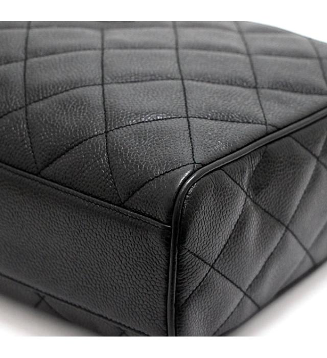 Chanel Caviar Matelasse 30 Leather Shoulder Bag Black