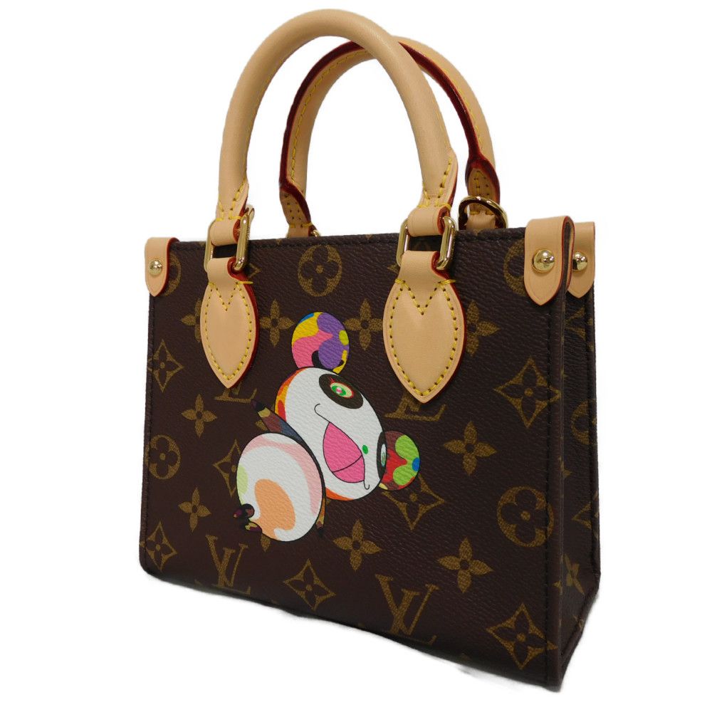 LOUIS VUITTON Tote Bag M13668 Monogram canvas (panda print) x microfiber multicolor Takashi Murakami 2WAY Shoulder Bag RFID Unused Monogram panda LVxTM On-the-Go BB Women