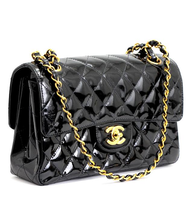 Chanel Double Face Double Sided Matelasse 23 Patent Black