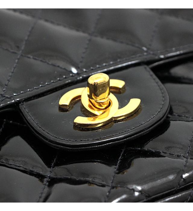 Chanel Double Face Double Sided Matelasse 23 Patent Black