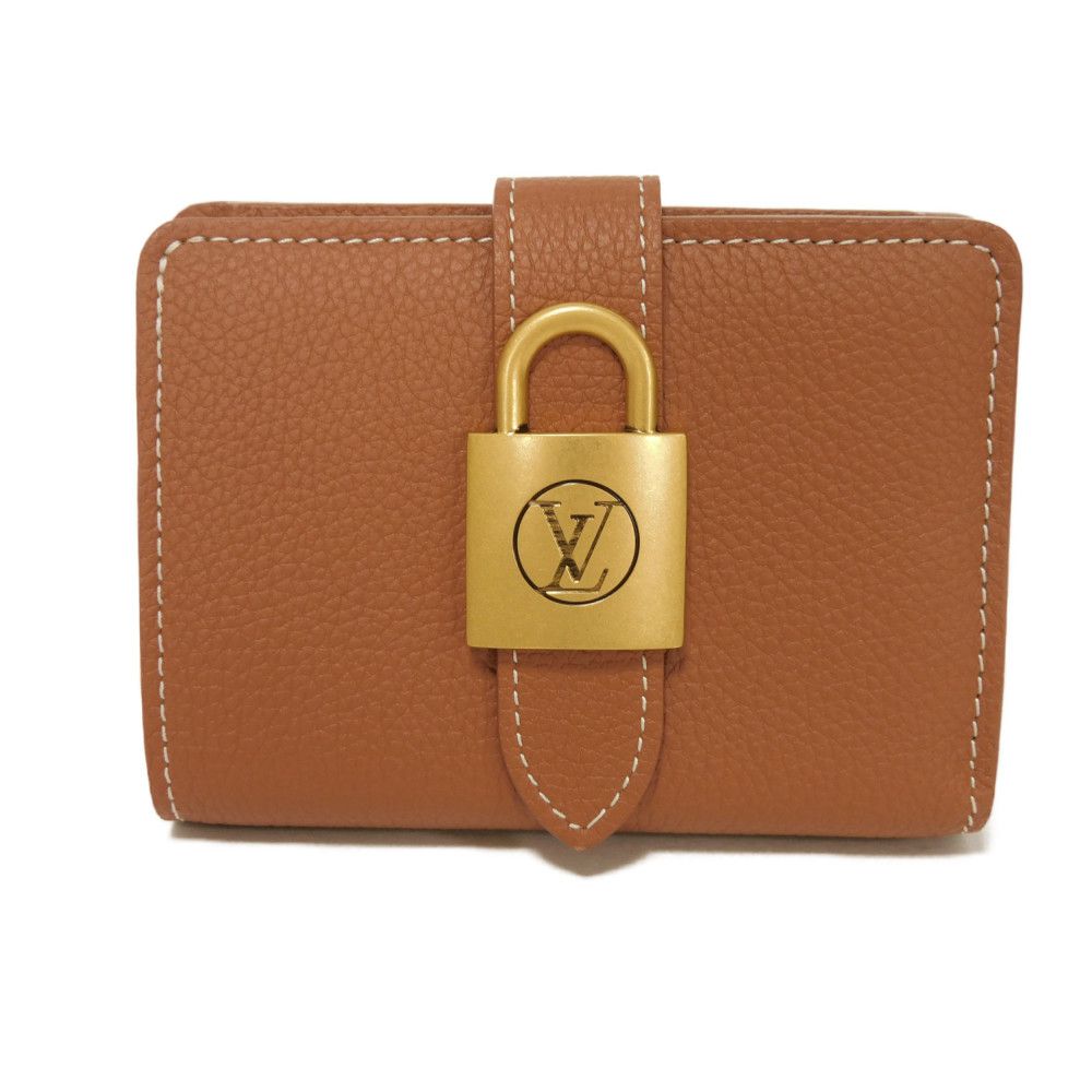 LOUIS VUITTON Bifold Wallet M12148 Calf leather cognac Current Padlock Brown RFID Unused LV circle Portefeuille Lowkey Compact unisex(Unisex)