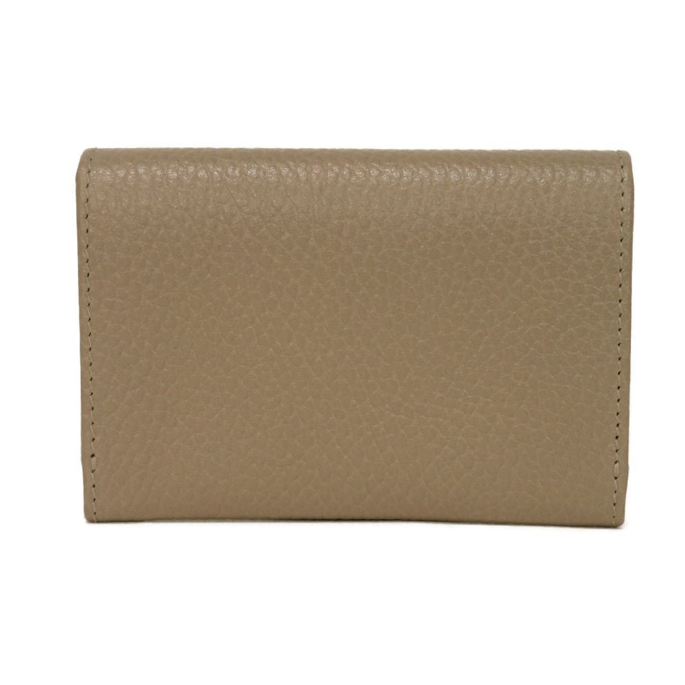 GUCCI Card Case 739525 CAO2G 1544 Calf leather (embossed) Taupe Current pink beige pass case in good condition GG Marmont Double G Bicolor Card Holder Women
