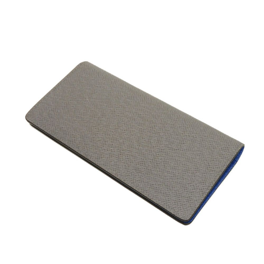 LOUIS VUITTON Long Wallet Purse M11580 Taiga Leather Gris Roche New Griloche Gray Blue Bicolor RFID Taiga Portefeuille Blaza NM mens