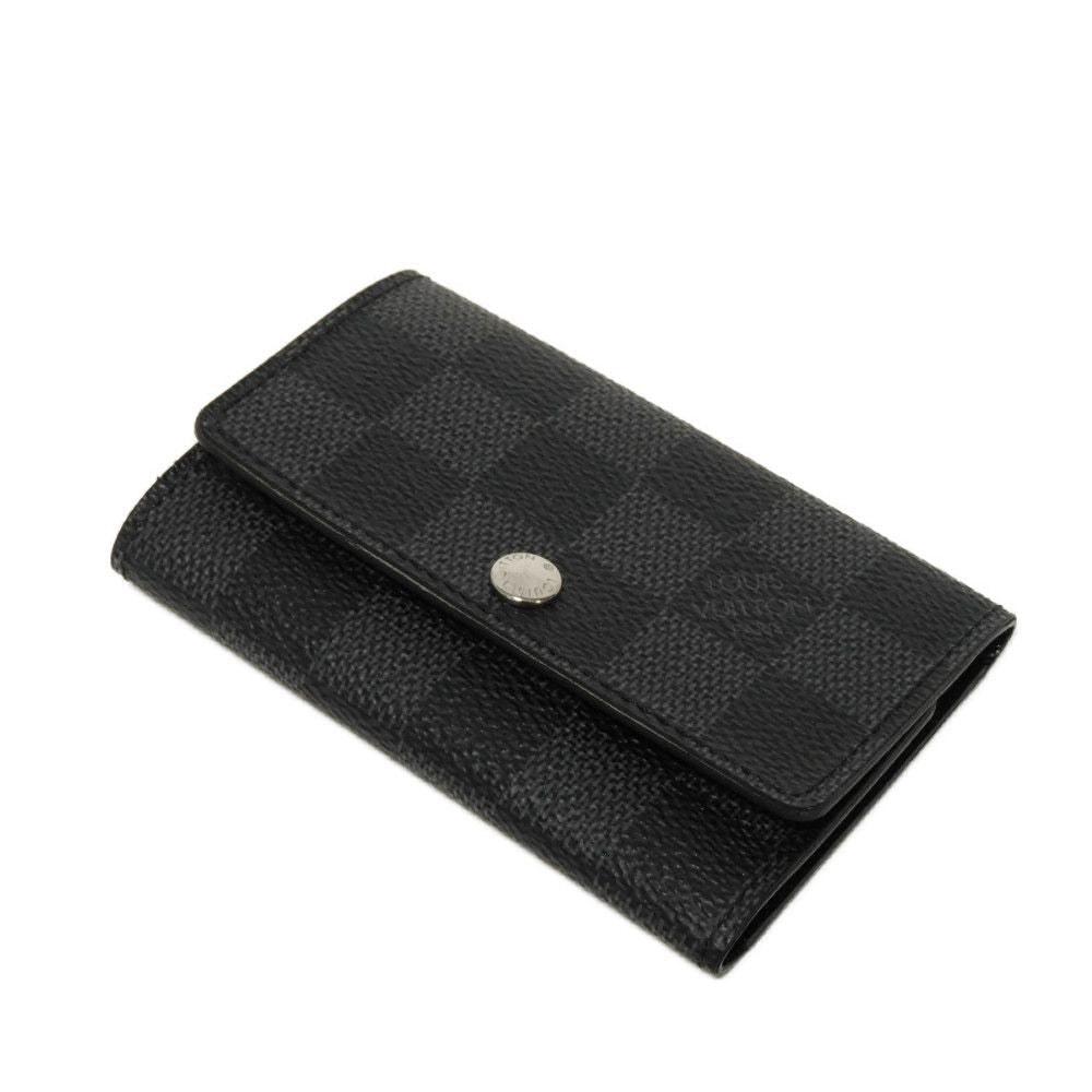 LOUIS VUITTON Key case Key holder  N62662 Damier Graffit canvas x grain leather Noir Damier Graphite Multicles 6
