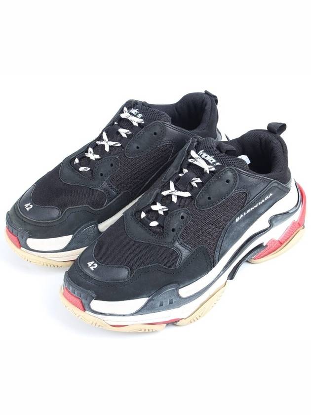 Luxury Balenciaga Trending 2026 Triple S black red sneakers 41 5 265