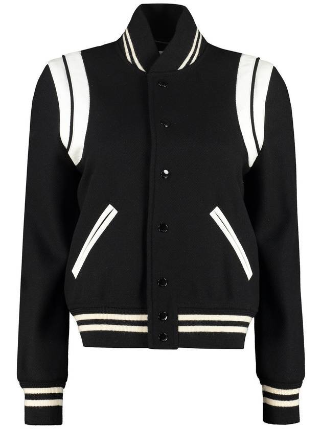 Luxury Saint Laurent Trending 2025 Teddy Jacket In Wool Black