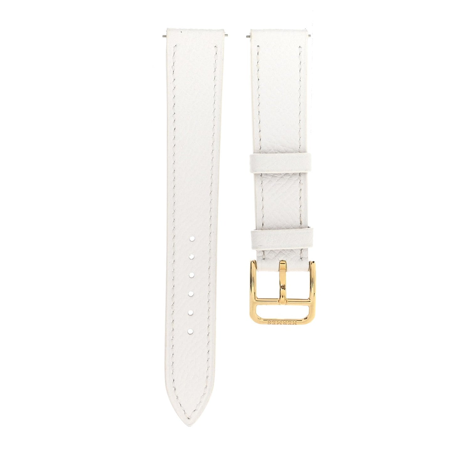 Hermes Epsom Heure H Hour Watch PM Strap White
