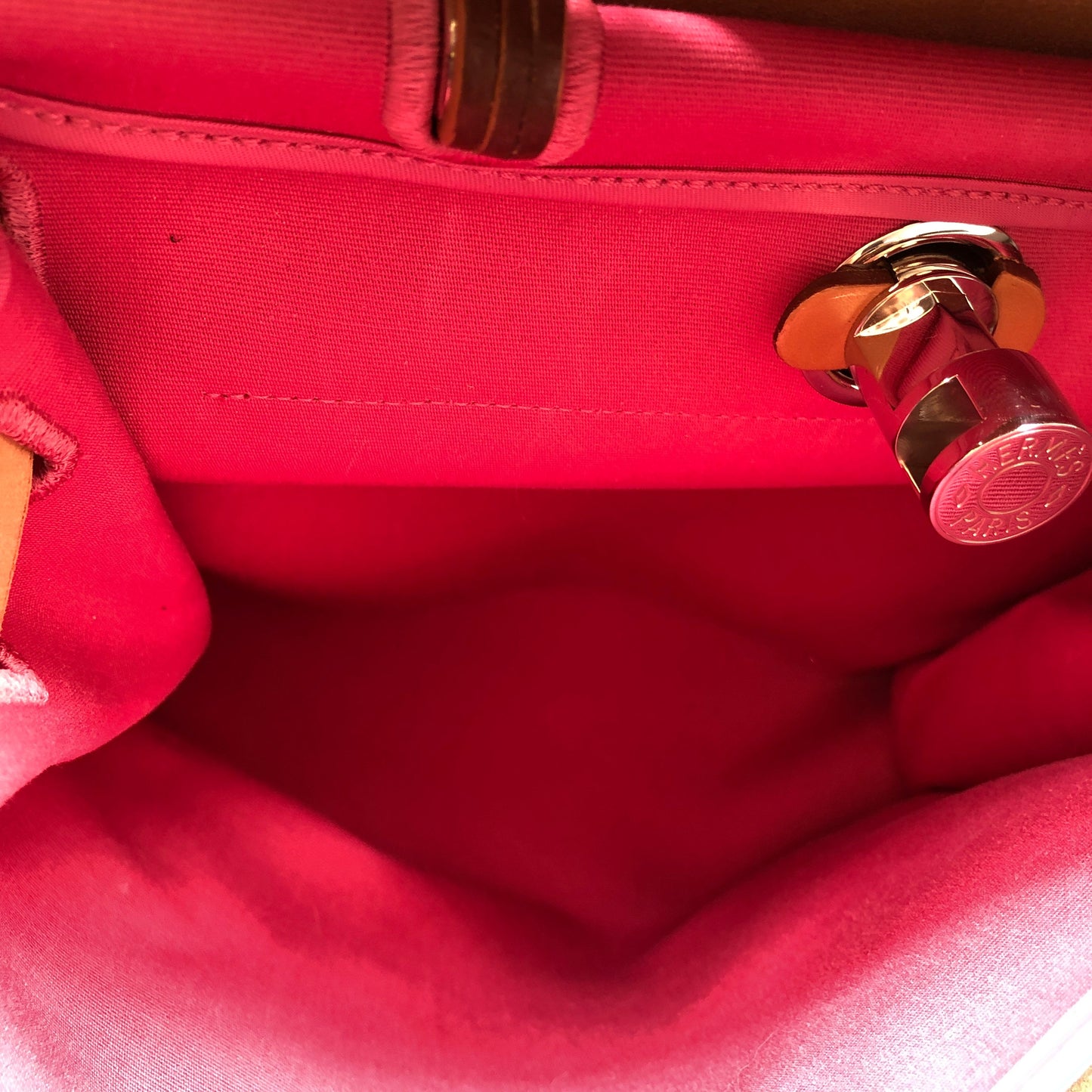 Hermes 2011 Pink Canvas Herbag 31 Shoulder Bag