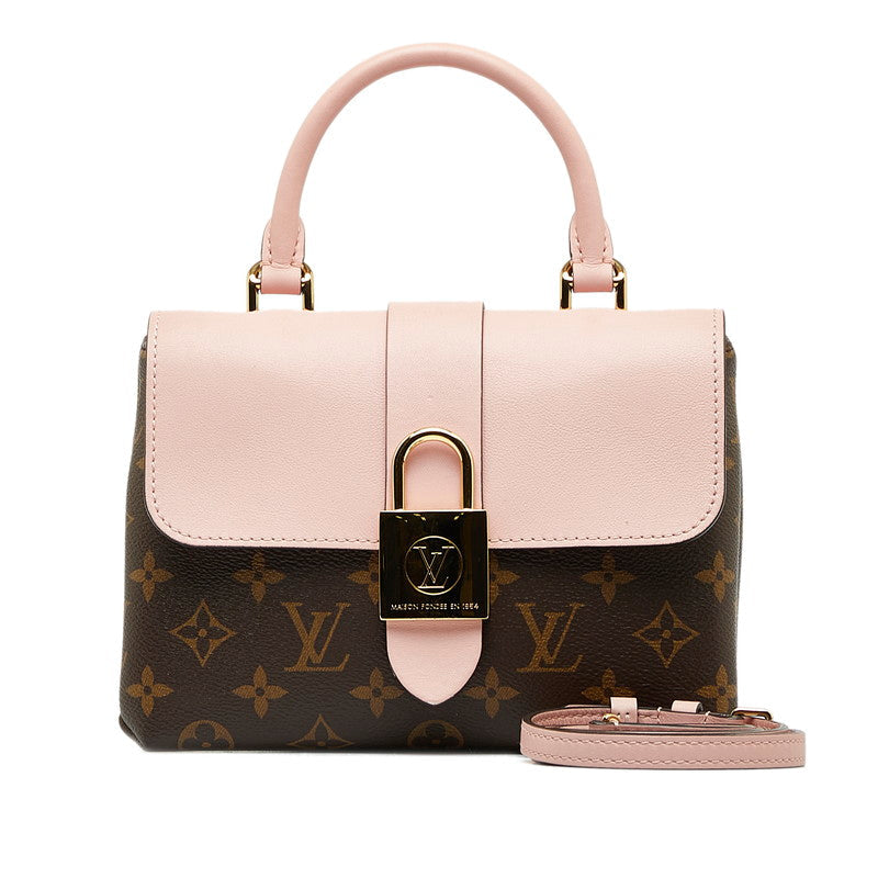 Louis Vuitton Monogram Rocky BB Handbag Shell Bag 2WAY M44080 Brown Pink PVC Leather Louis Vuitton
