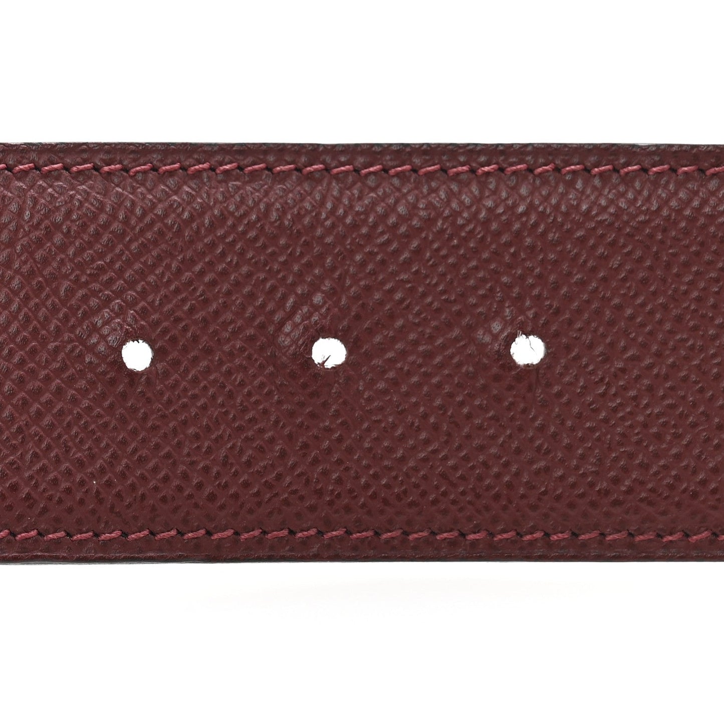 Hermes Epsom Box 42mm Belt Strap 95 38 Black Rouge Grenat