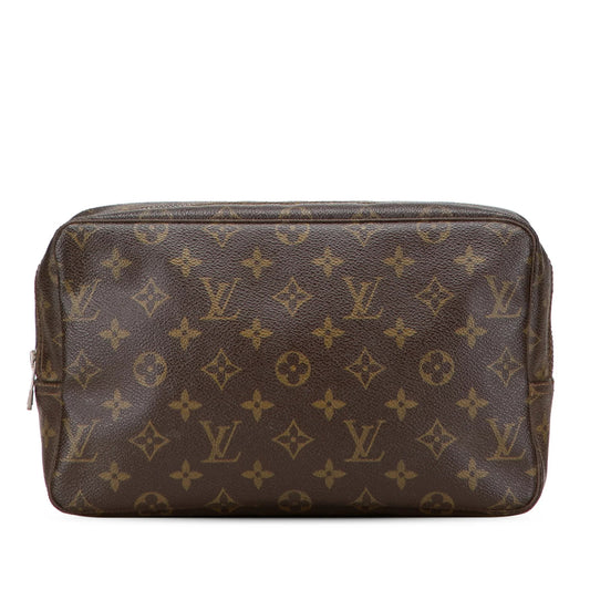 Brown Louis Vuitton Monogram Trousse Toilette 28 Clutch Bag