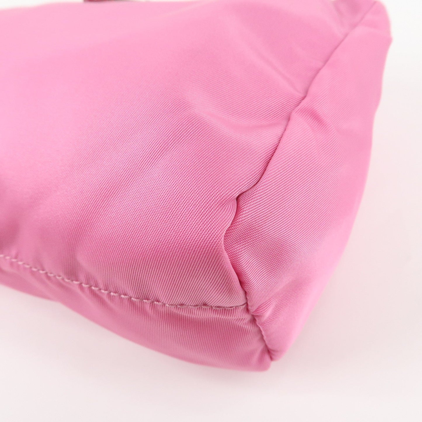 PRADA Nylon Saffiano Leather Pouch Begonia 1N0011