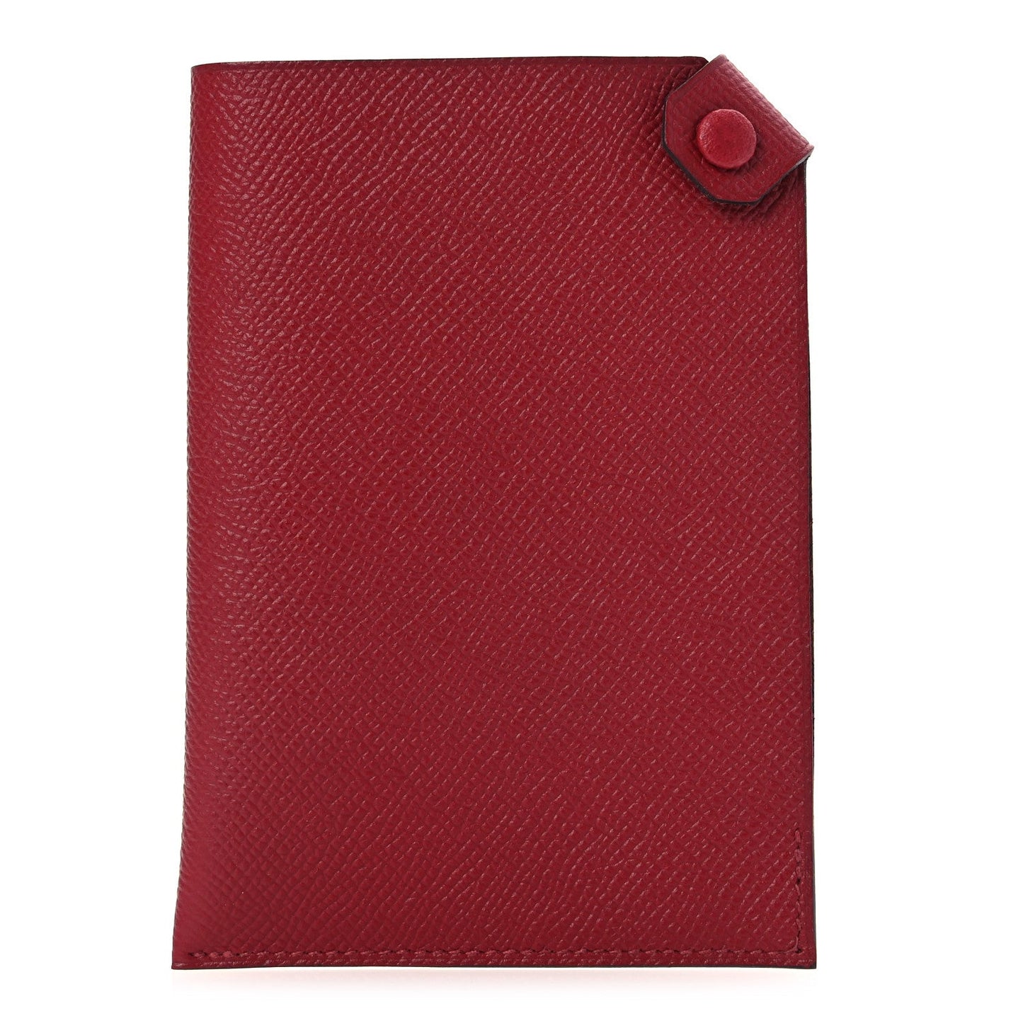 Hermes Epsom Tarmac PM Passport Holder Rouge Grenat