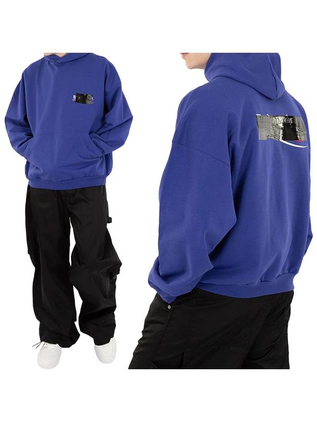 Luxury Balenciaga Trending 2026 Gaffer Maxi Hoodie Blue