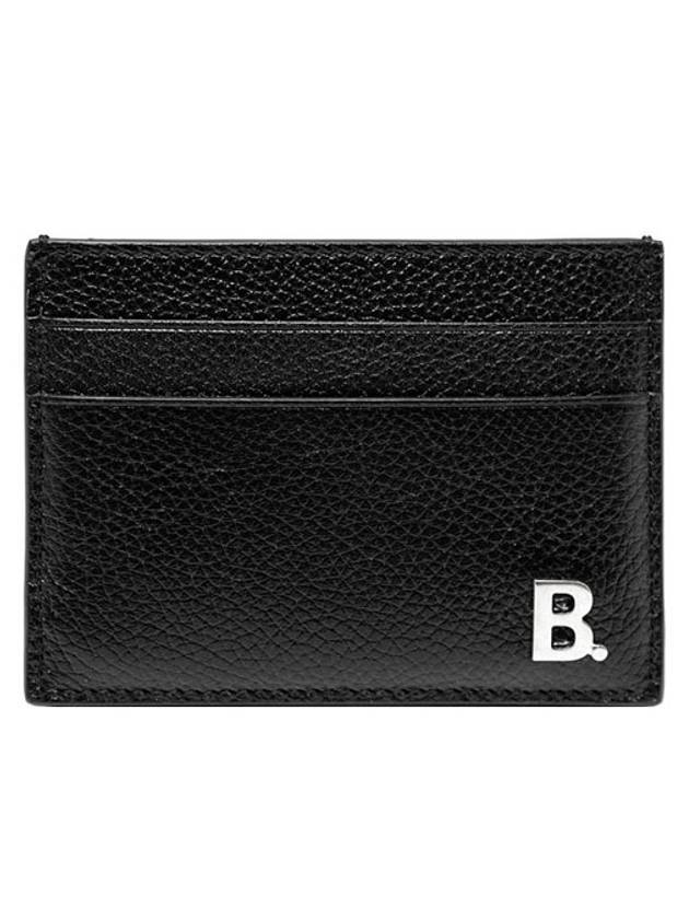 Luxury Balenciaga Trending 2026 BB Logo Card Wallet Black