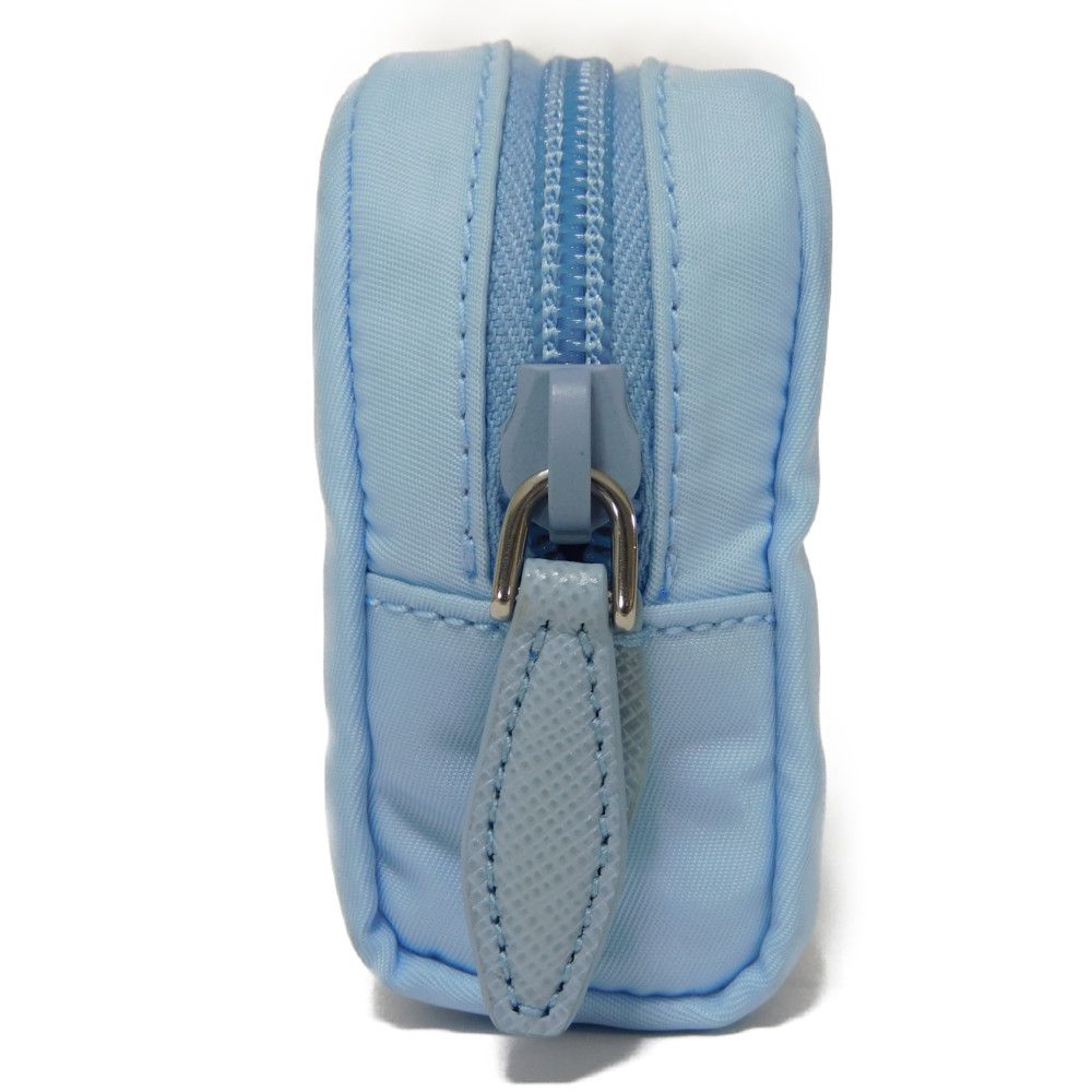 PRADA Clutch bag 1ND339 R067 F0076 recycled polyamide Light blue Current nylon pastel RFID in good condition Triangle logo Micro Re-Nylon Pouch unisex(Unisex)