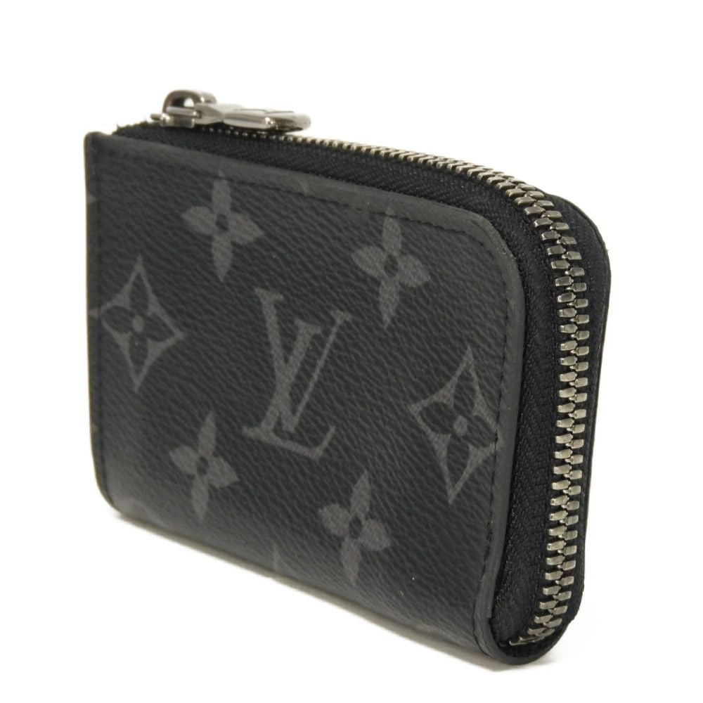 LOUIS VUITTON Coin case M63536 Monogram Eclipse canvas x grain leather Noir Monogram Eclipse Portemone Jules