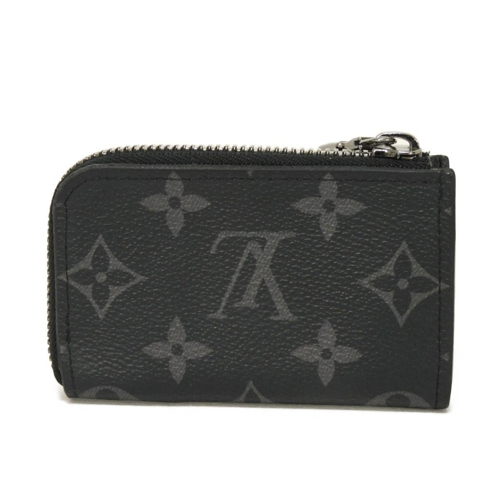 LOUIS VUITTON Coin case M63536 Monogram Eclipse canvas x grain leather Noir Monogram Eclipse Portemone Jules