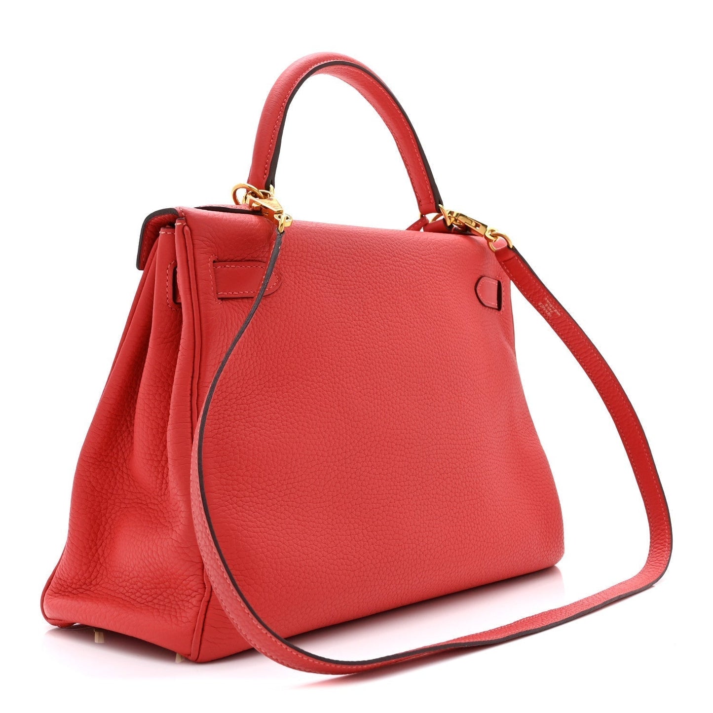Hermes Togo Kelly Retourne 32 Rouge Pivoine
