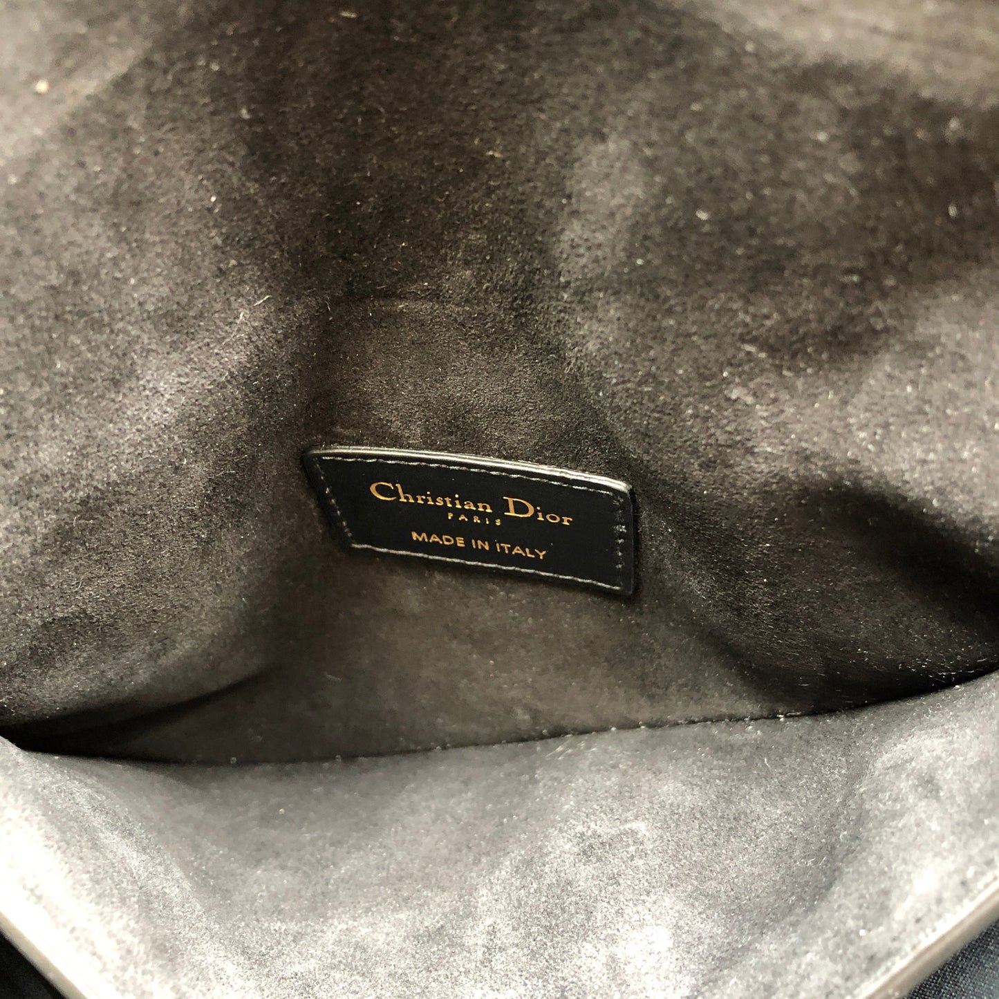 Christian Dior Smooth Black Leather Saddle Waist Belt Bag