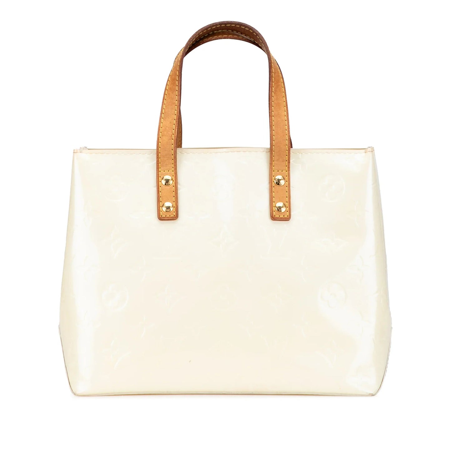 White Louis Vuitton Monogram Vernis Reade PM Handbag