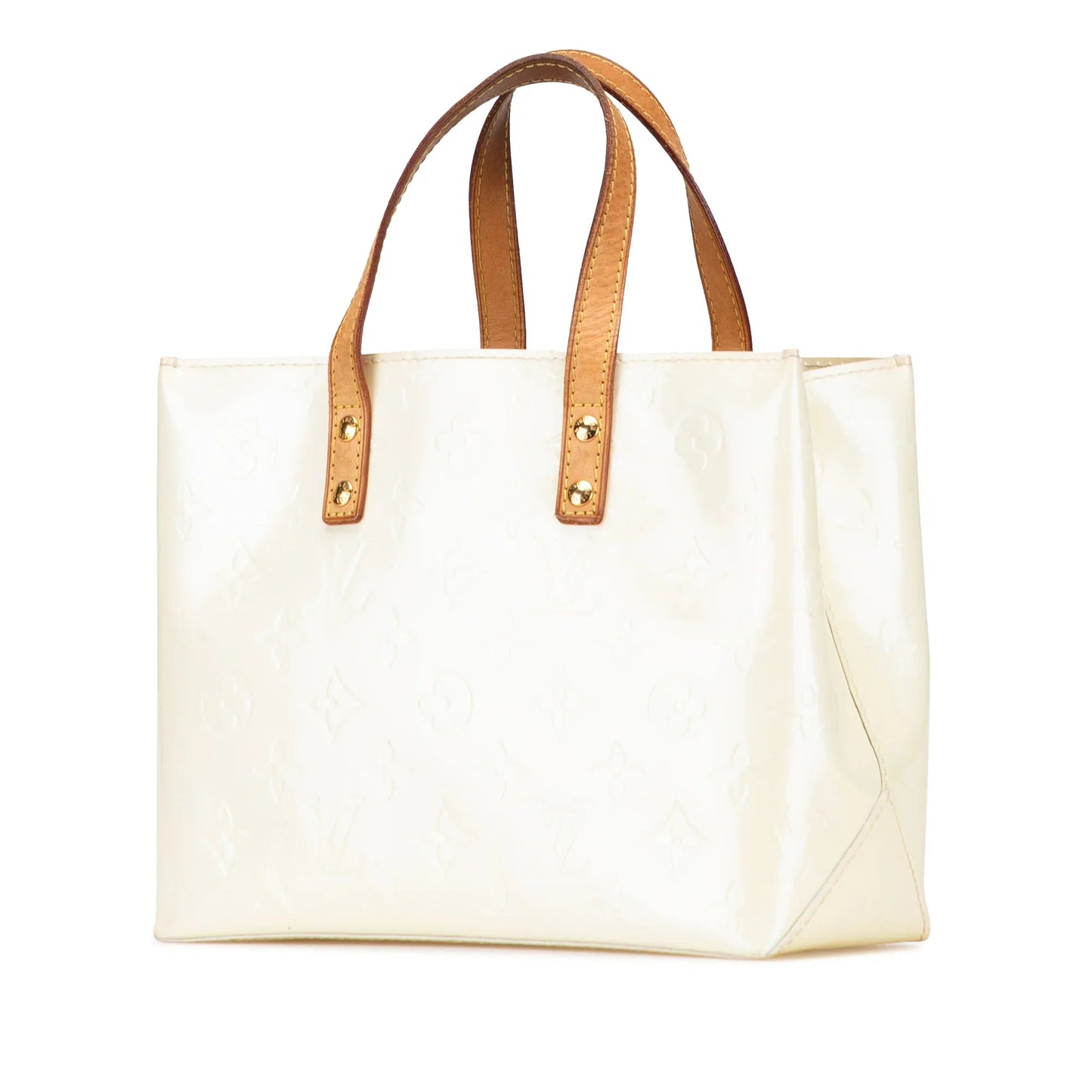 White Louis Vuitton Monogram Vernis Reade PM Handbag