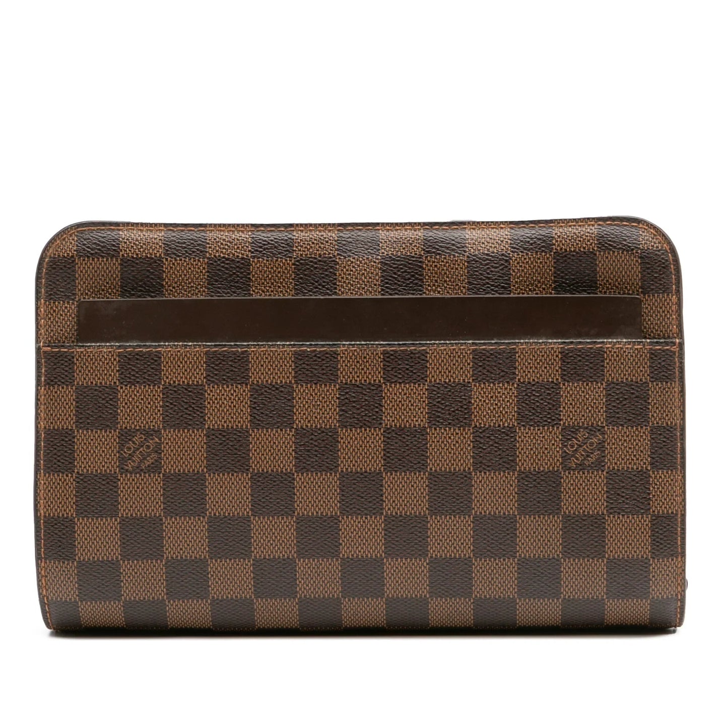 Brown Louis Vuitton Damier Ebene Saint Louis Pochette Clutch Bag