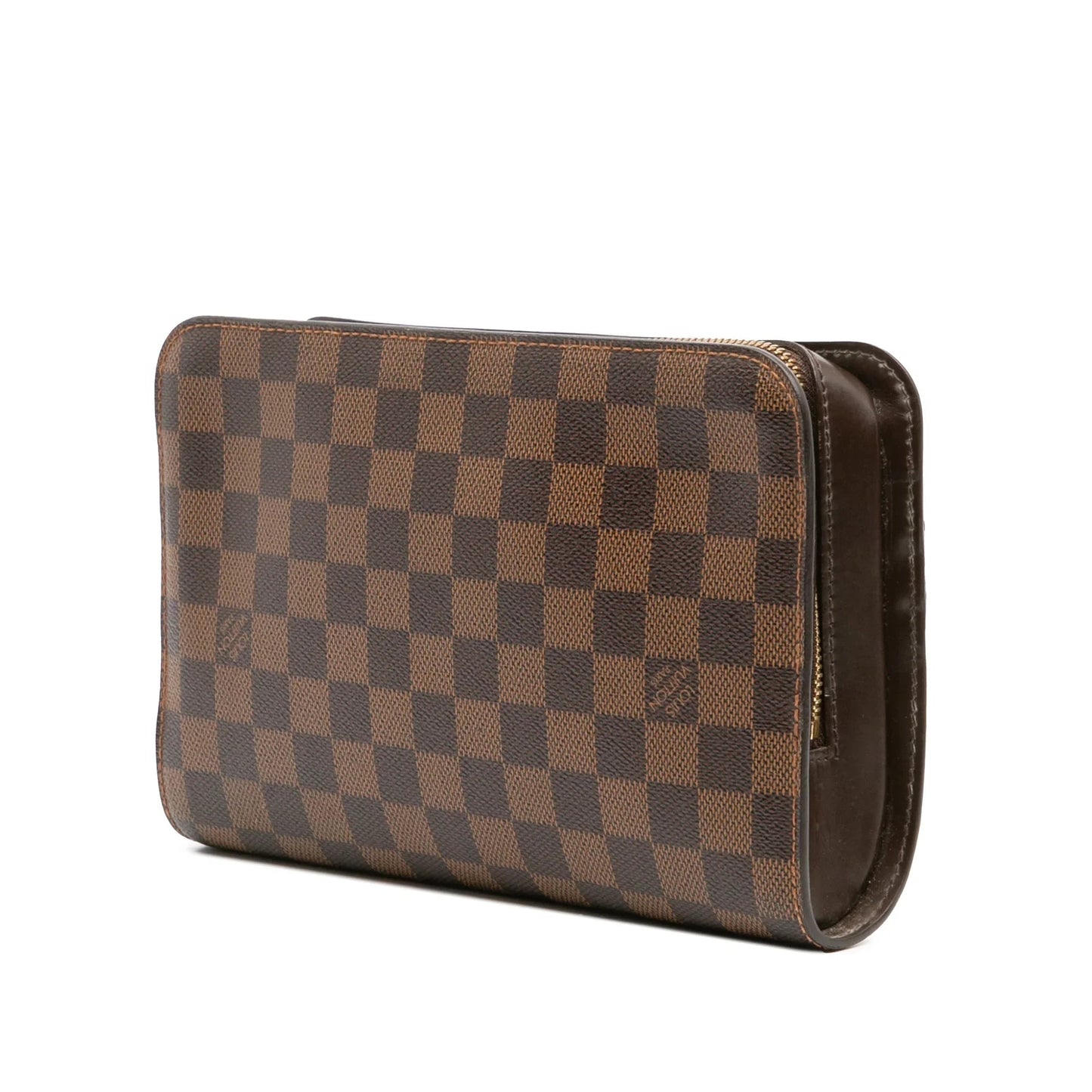 Brown Louis Vuitton Damier Ebene Saint Louis Pochette Clutch Bag