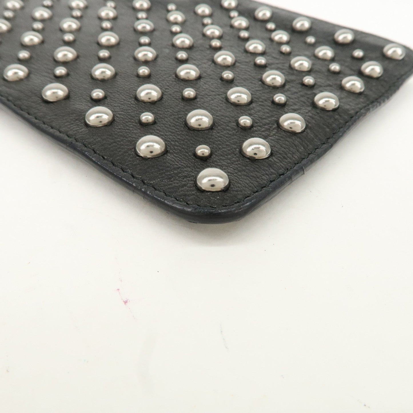 PRADA Leather Pouch Studs Black