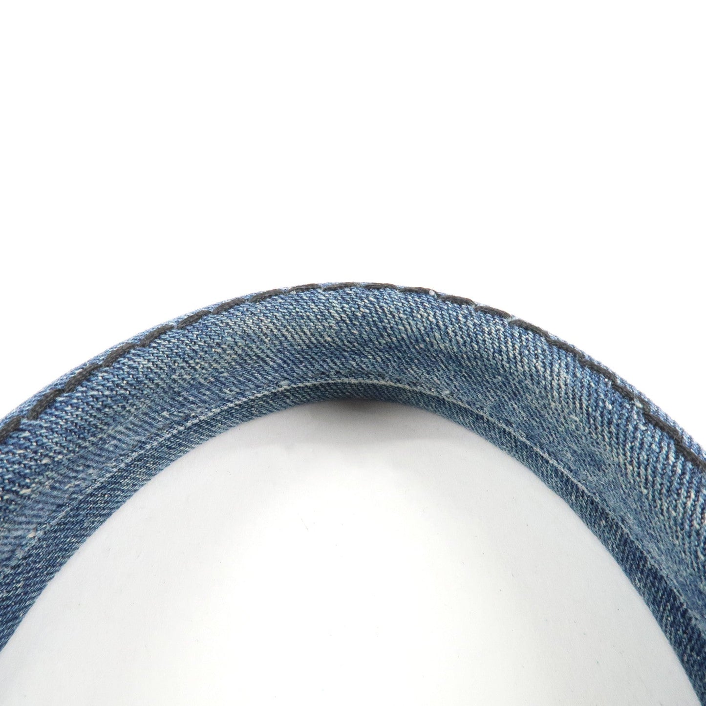 PRADA Canapa Mini Denim Leather 2Way Bag Tote Bag Blue 1BG439