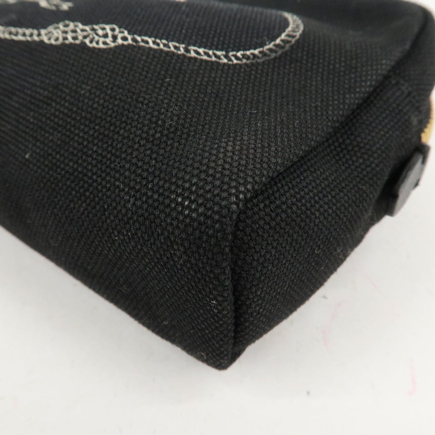 PRADA Canvas Pouch Cosmetic Pouch Black