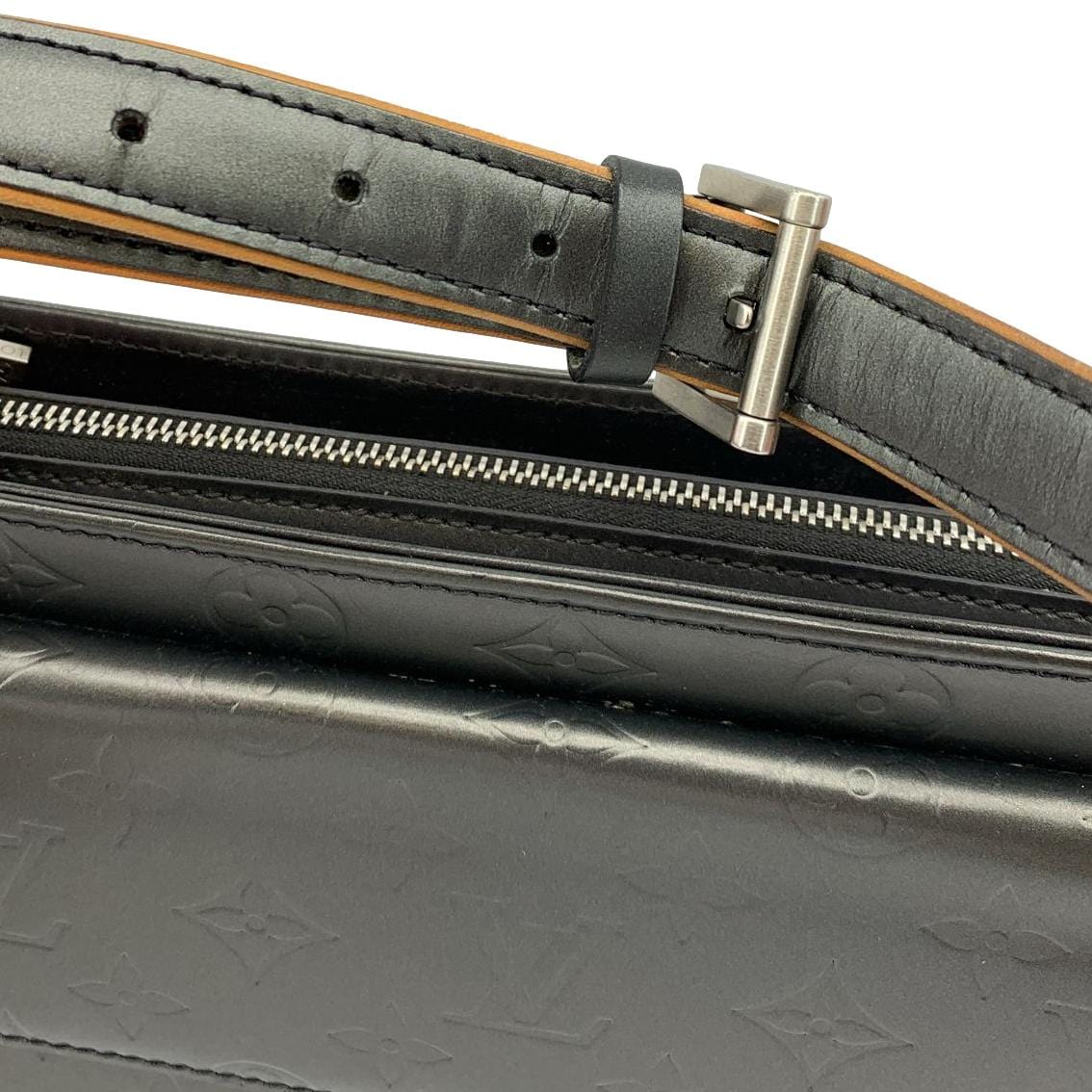 LOUIS VUITTON Alston Monogram Mat Shoulder Bag Black