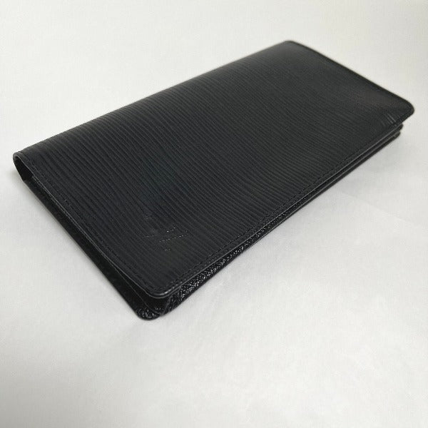 LOUIS VUITTON Long Wallet Purse M63212 Epi Leather Noir Folded wallet Epi Porto Cartes Crdit mens