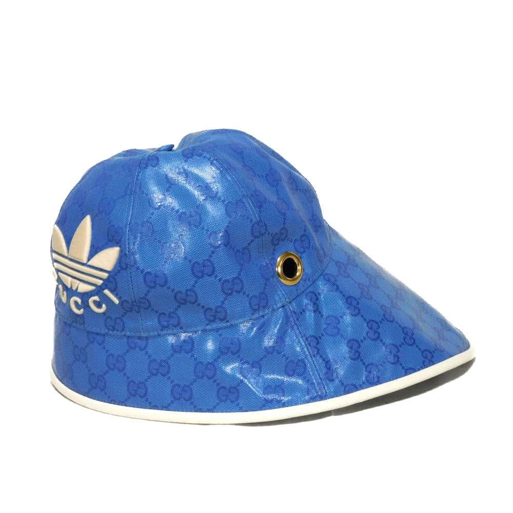 GUCCI hat 724628 3HANY 4377 GG crystal canvas blue Adidas GG Crystal Bucket Hat