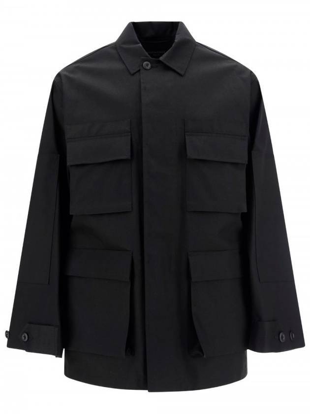 Luxury Balenciaga Trending 2026 Men's Cotton Drill Cargo Jacket Black