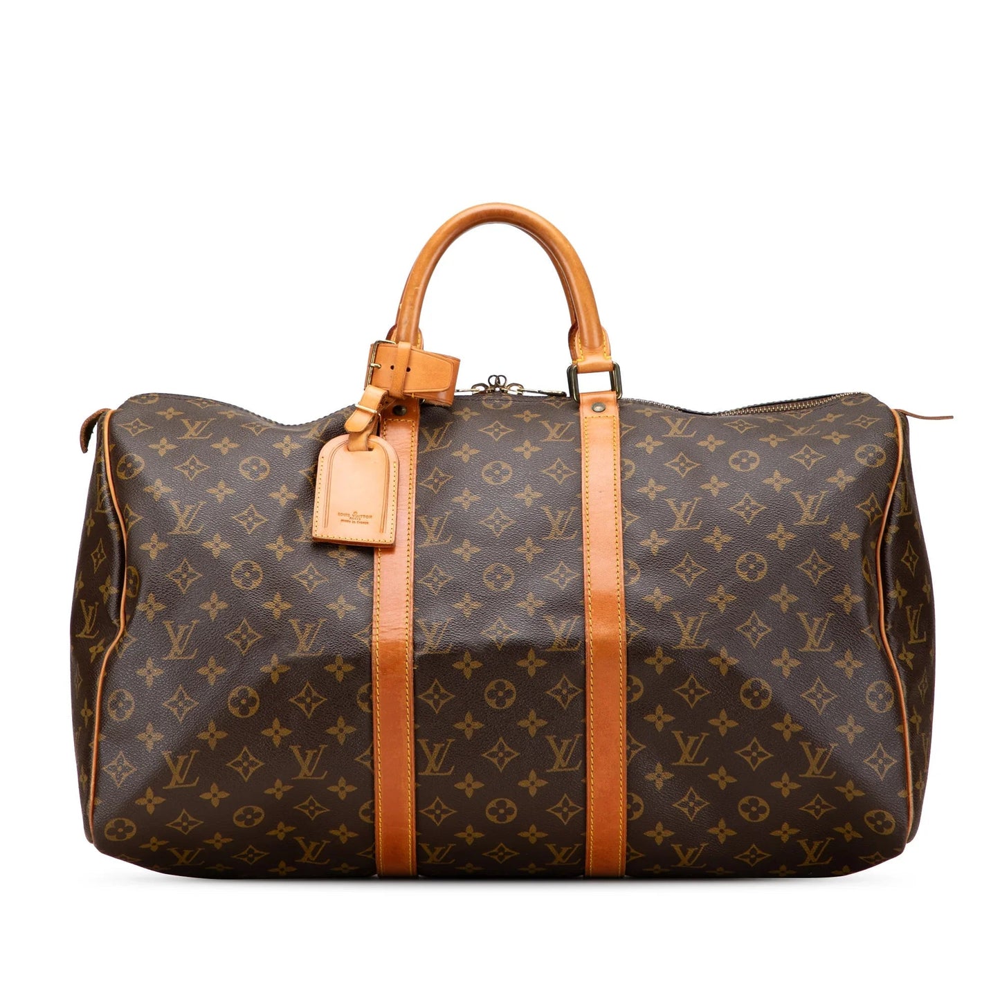 Brown Louis Vuitton Monogram Keepall 50 Travel Bag