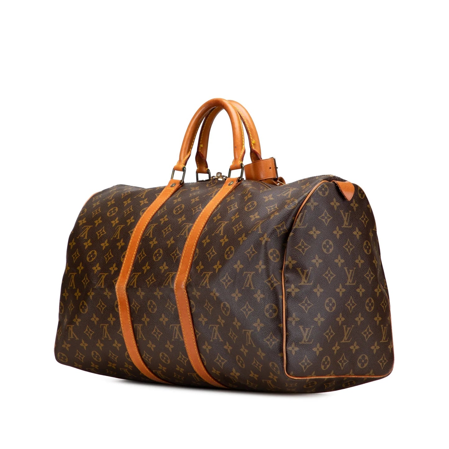 Brown Louis Vuitton Monogram Keepall 50 Travel Bag