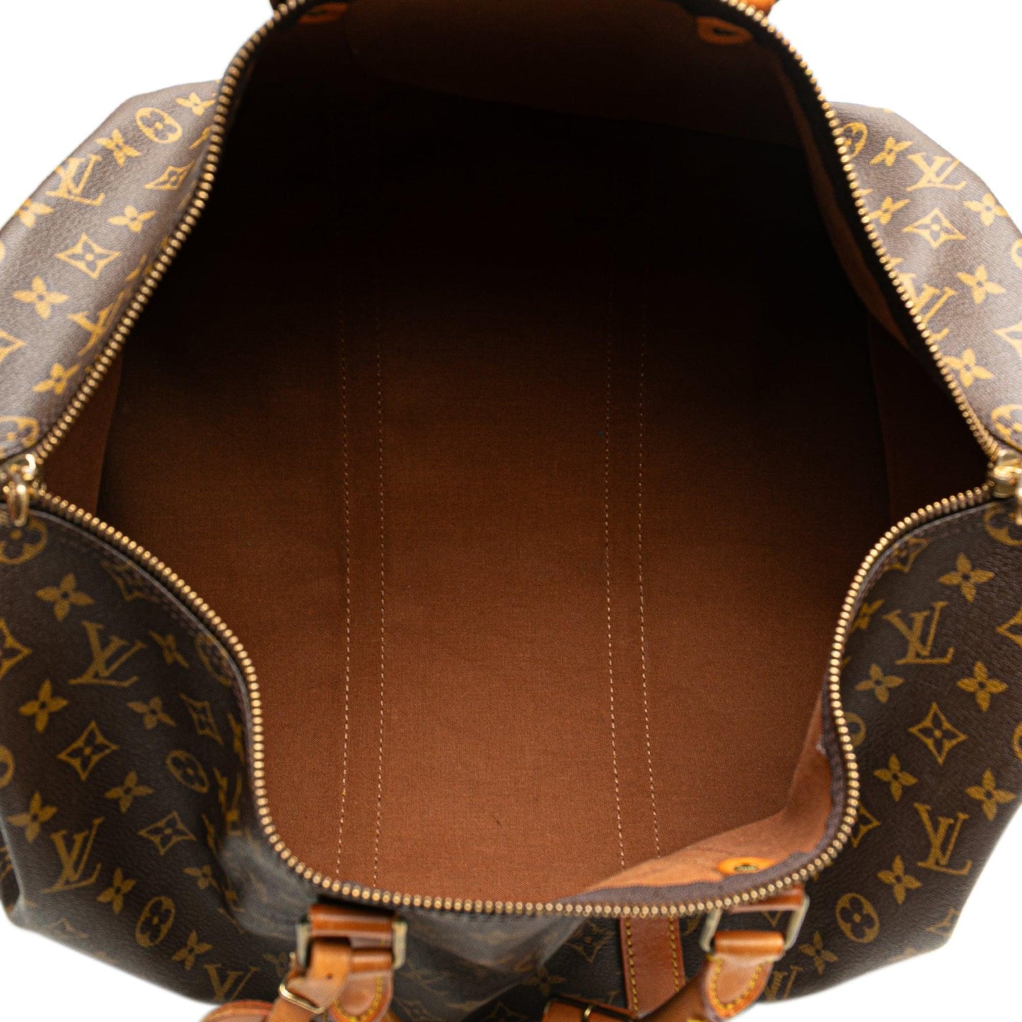 Brown Louis Vuitton Monogram Keepall 50 Travel Bag