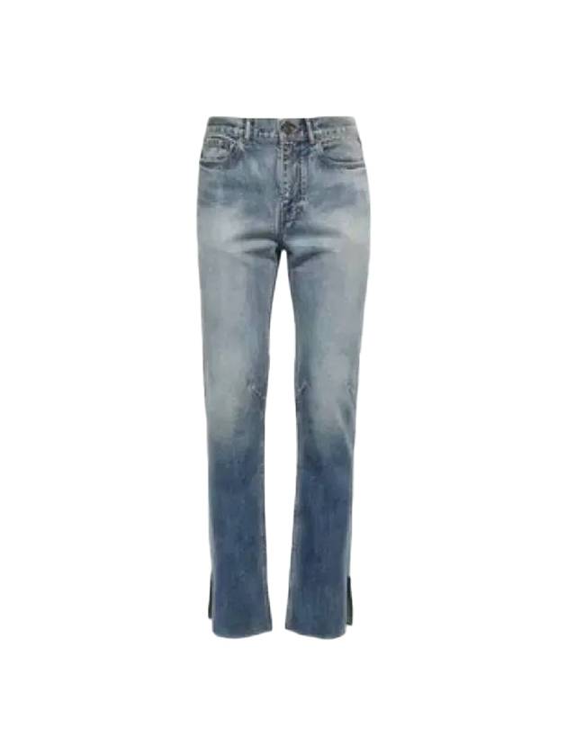 Luxury Balenciaga Trending 2026 Super Fit Washed Denim Jeans Blue