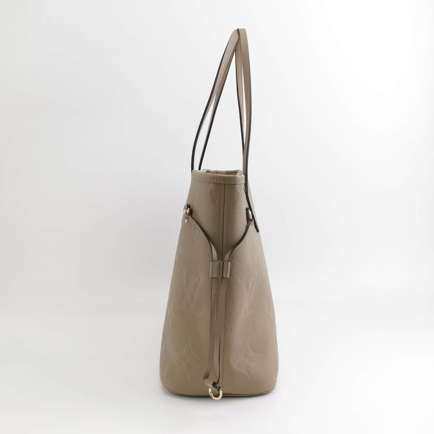 Louis Vuitton Leather Neverfull MM Tote Medium Grey