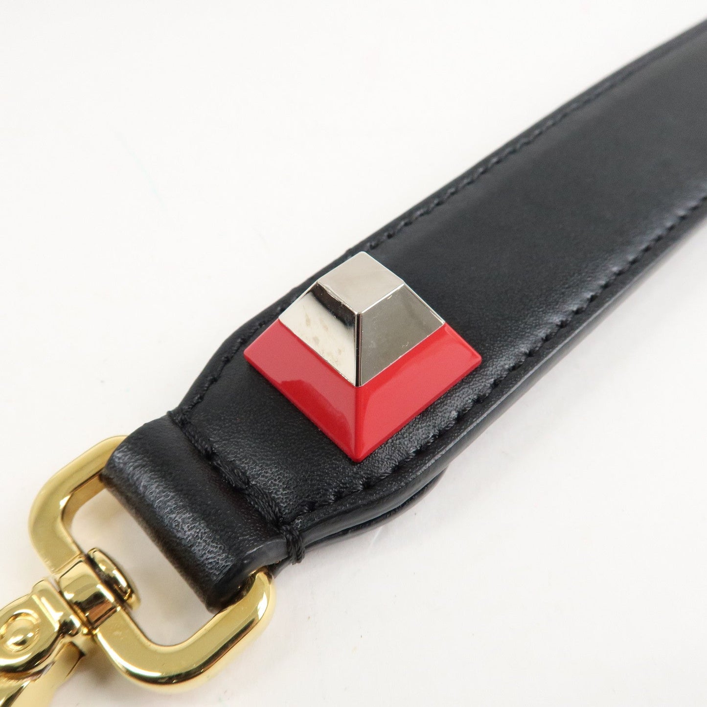 FENDI Zucca KAN I Leather 2Way Bag Hand Bag Brown Black 8BT283