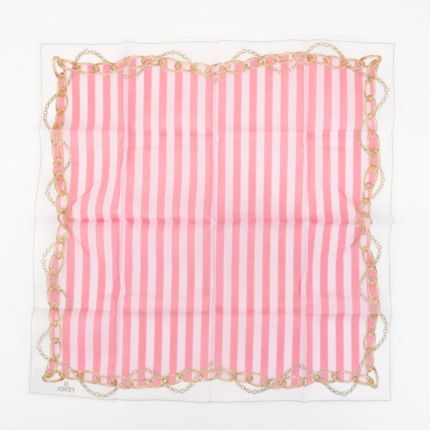 FENDI Set of 5 Cotton 100% Handkerchief Red Pink Brown Beige White