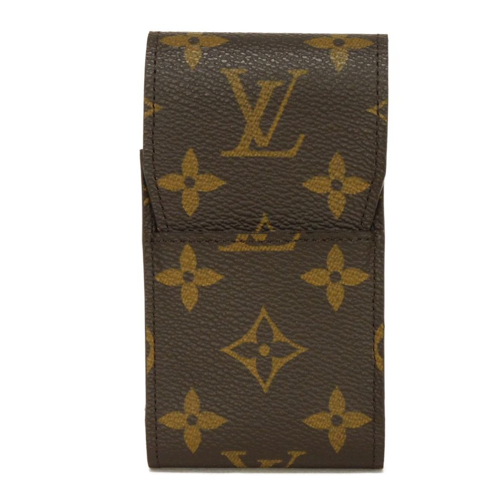 LOUIS VUITTON Cigarette case M63024 Monogram canvas x grain leather (embossed) Brown Monogram Etui cigarette