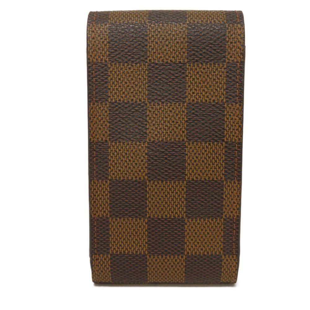 LOUIS VUITTON Cigarette case N63024 Damier canvas x grain leather (embossed) Brown Damier Etui cigarette