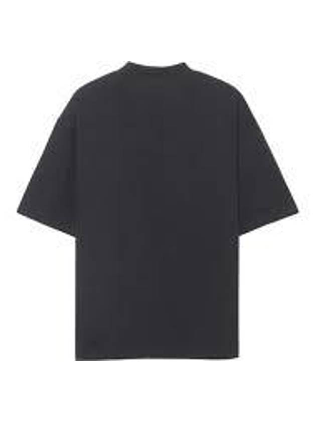 Luxury Balenciaga Trending 2026 Cities Paris Logo Medium Short Sleeve T-Shirt Black