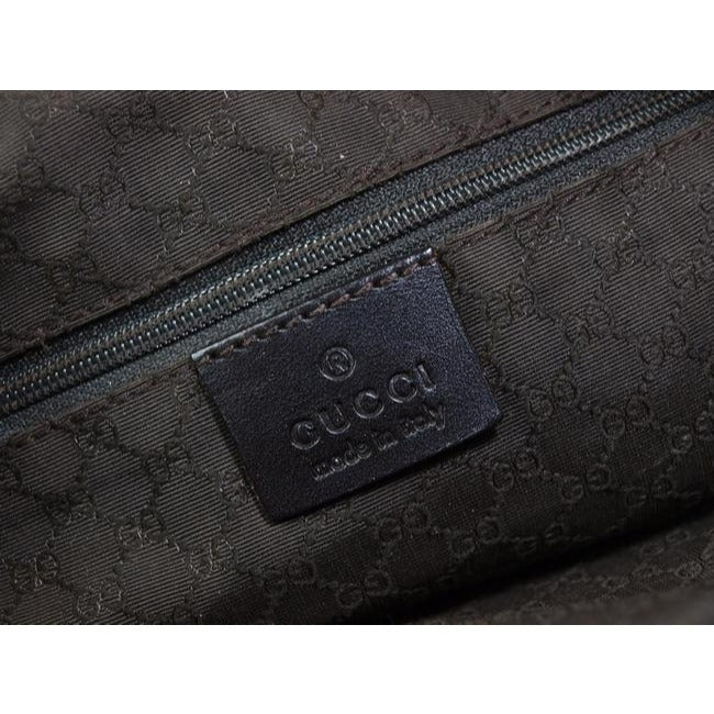 Gucci Vintage Brown And Gg Leather Hobo Bag