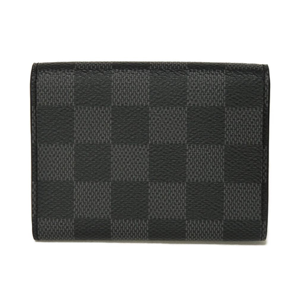 LOUIS VUITTON Card Case N63338 Damier Graffit canvas x grain leather Noir Damier Graphite Anneveld Cult de Visit