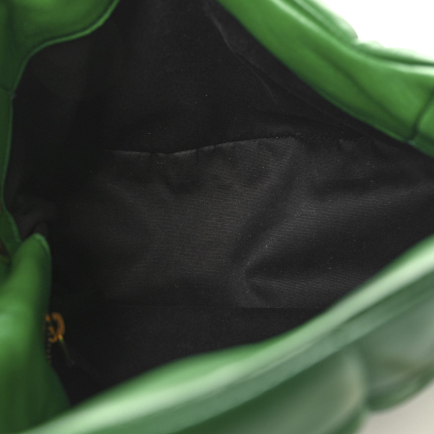 Saint Laurent Lambskin Quilted Small Loulou Puffer Monogram Chain Satchel New Vert